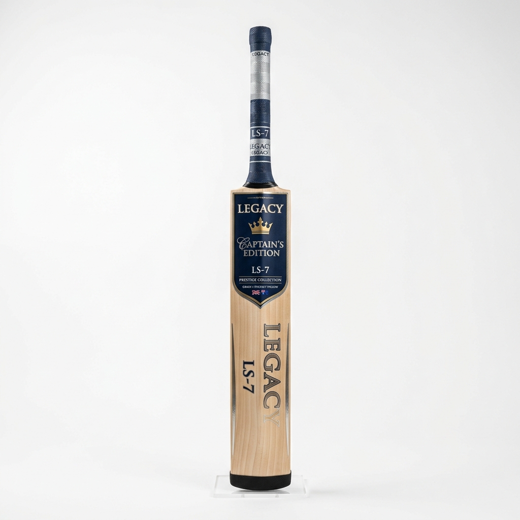 Legacy LS-7 Captain's Edition cricket bat — Grade 1 English Willow, 1210g, co-designed with Test captains
